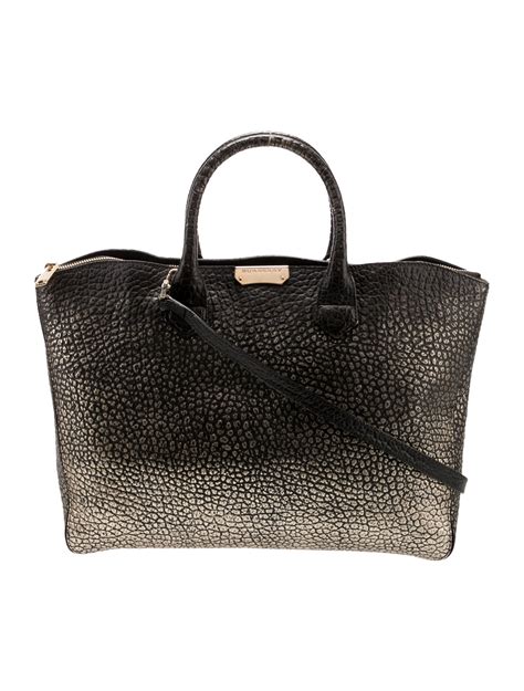 burberry pebbled leather tote|burberry nylon tote black.